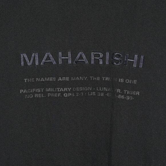 Maharishi Logo Embroidered Long Sleeve T-Shirt in Black Size Large - Picture 5 of 7